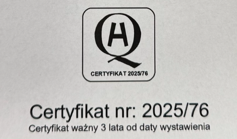 Certyfikat Akredytacyjny na lata 2025-2028