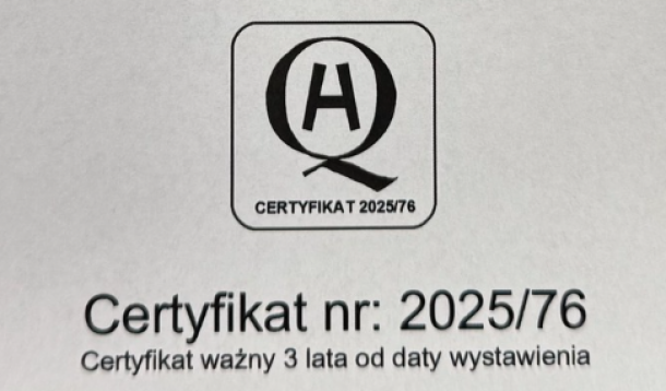 Certyfikat Akredytacyjny na lata 2025-2028